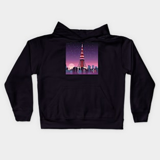 Retro vintage Tokyo aesthetic Kids Hoodie